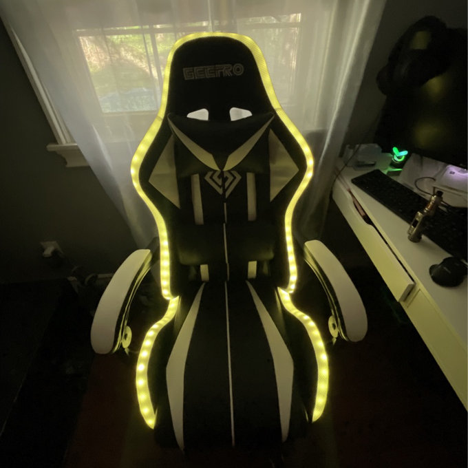 【Furniture】RGB PC & Racing Game Chair With Massage And Bluetooth