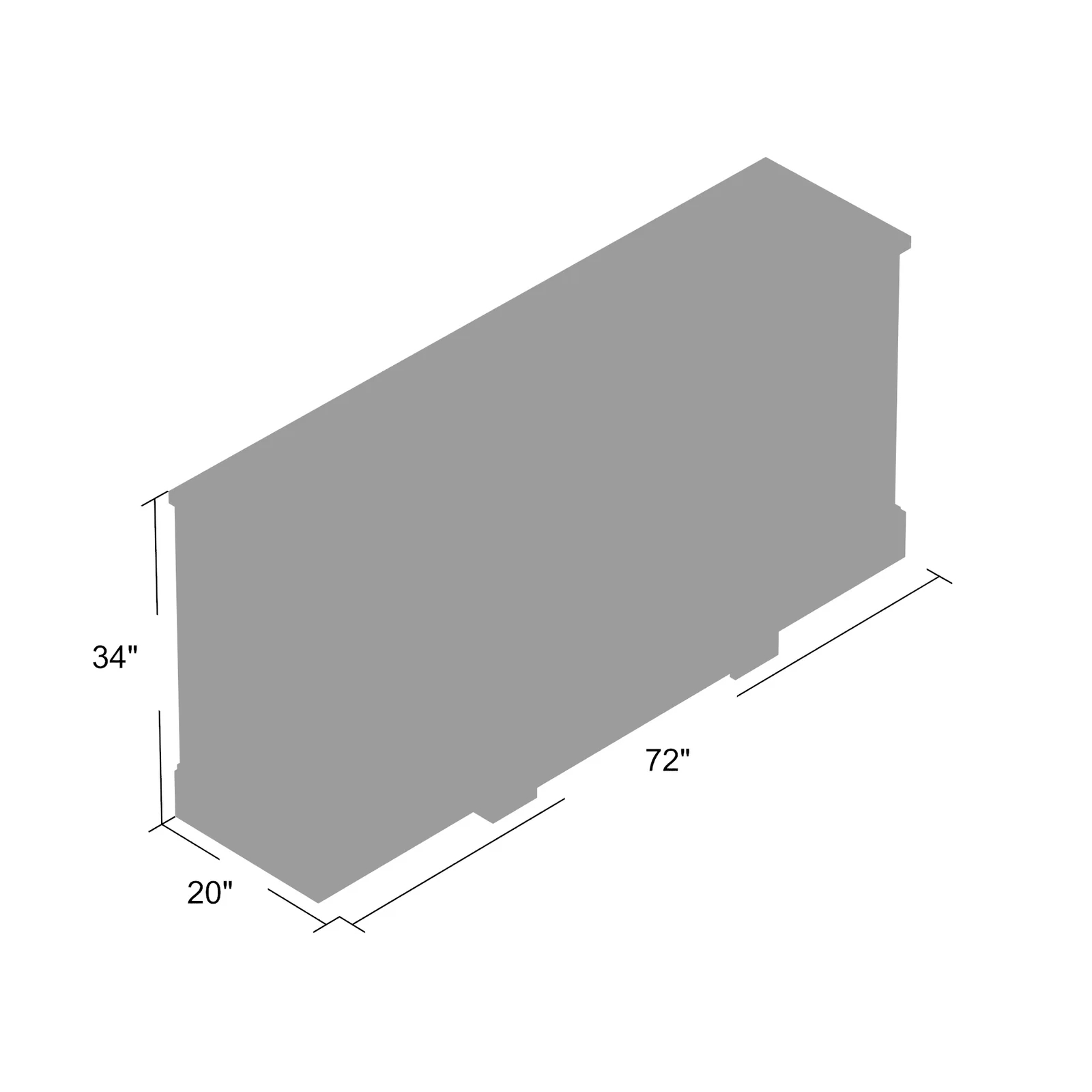 【Furniture】Casserly Solid Wood TV Stand for TVs up to 88"