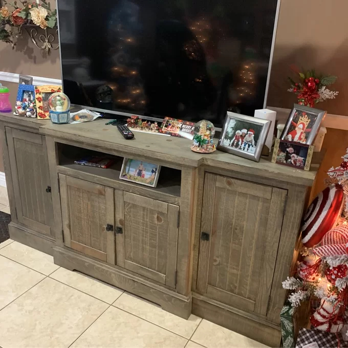 【Furniture】Casserly Solid Wood TV Stand for TVs up to 88