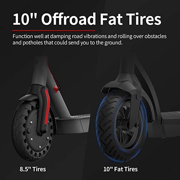 Hiboy MAX3 Electric Scooter, 350W Motor 10" Pneumatic Off Road Tires Up to 17 Miles & 18.6 MPH, Adult Electric Scooter for Commute and Travel