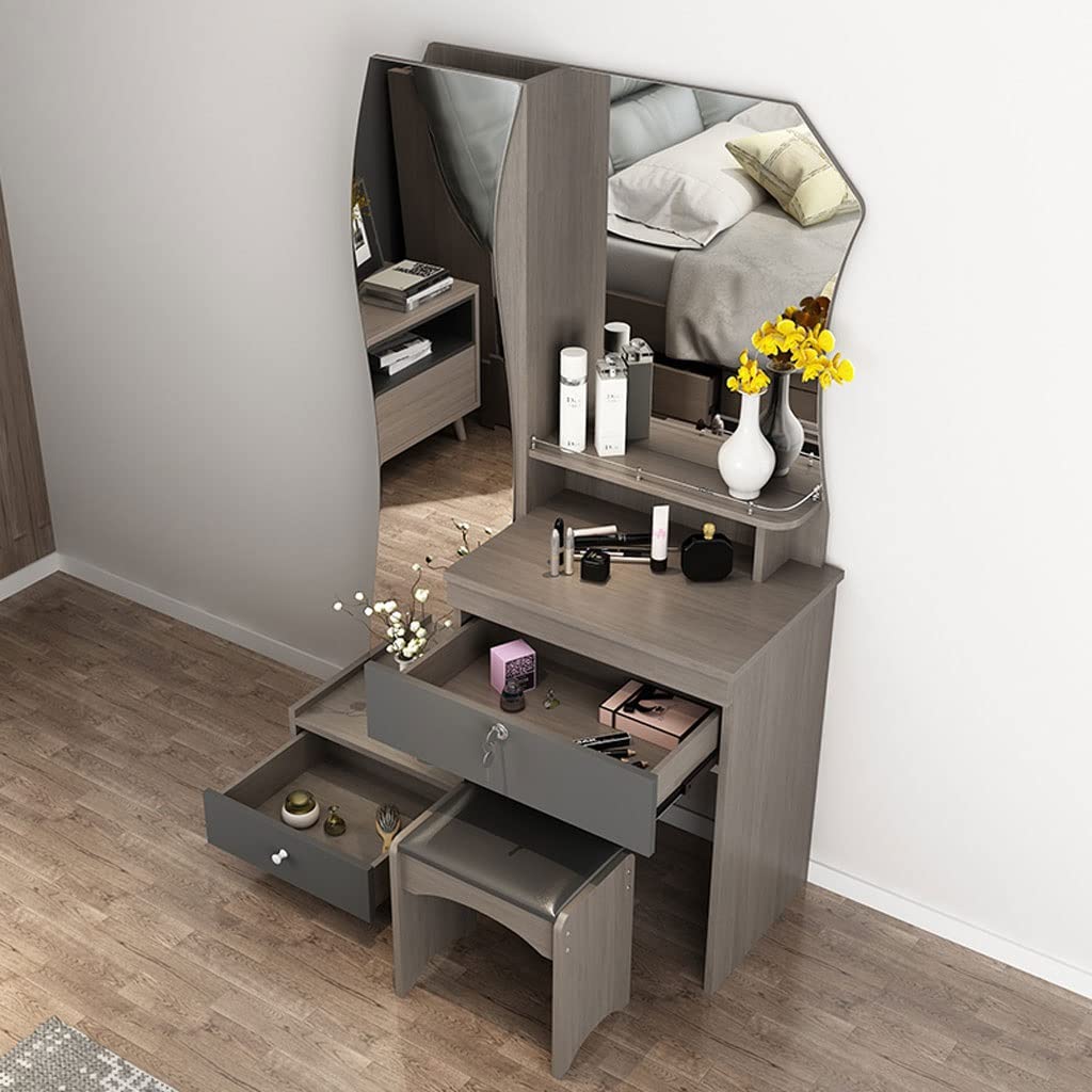 【Furniture】Bedroom Table Vanity Table Set Bedroom Storage Dresser Modern Women