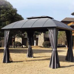 3x4m Aluminum Frame Roof Gazebo Solid Roof Party Galvanized