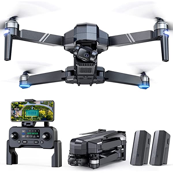 Ruko F11GIM Drones with Camera for Adults, 2-Axis Gimbal 4K EIS Camera, 2 Batteries 56Mins Flight Time,Brushless Motor, 5GHz FPV Transmission, GPS Auto Return Home, 5times Zoom No Fisheye