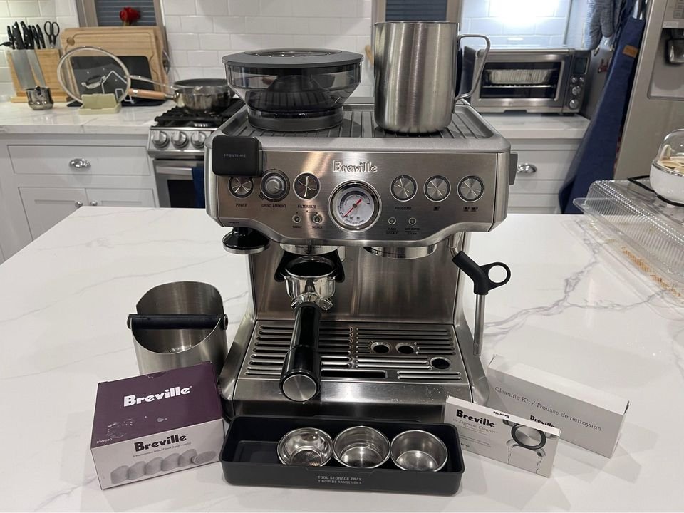 Breville BES870CRN the Barista Express™ Coffee Machine - Cranberry