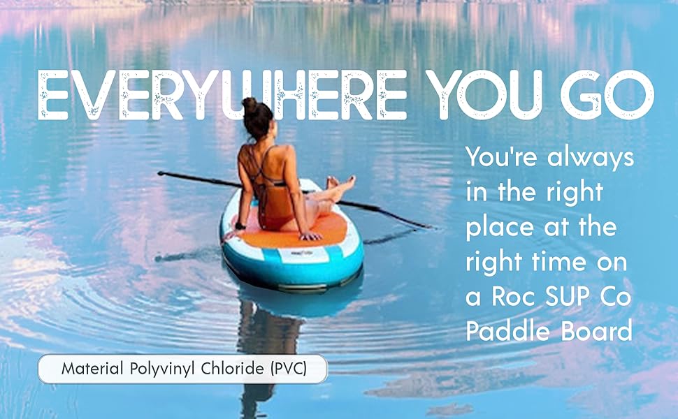 Roc Inflatable Stand Up Paddle Boards with Premium SUP Paddle Board Accessories