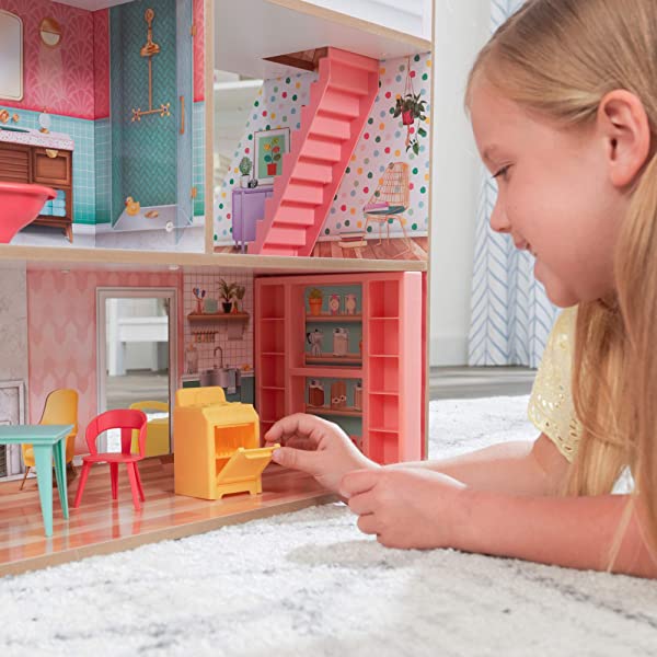 KidKraft Charlie Dollhouse with 10-Piece Accessory Set, Gift for Ages 3+
