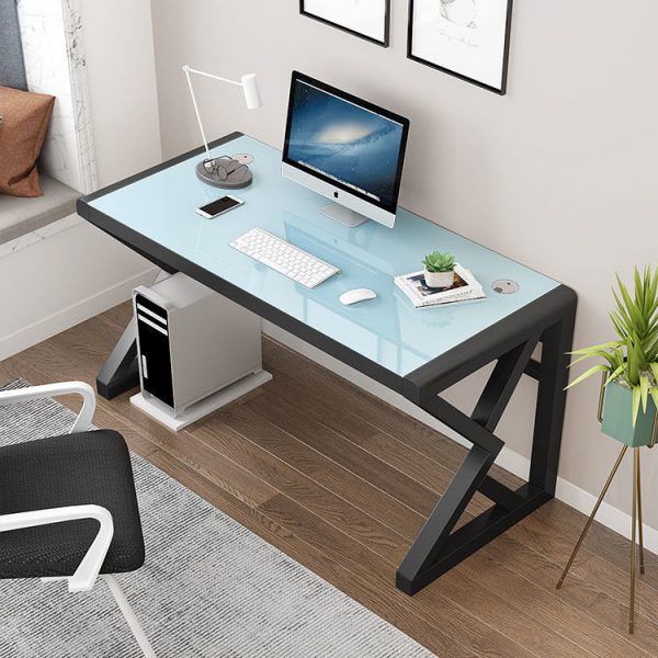 Computer desk tempered glass desktop desk home office desk