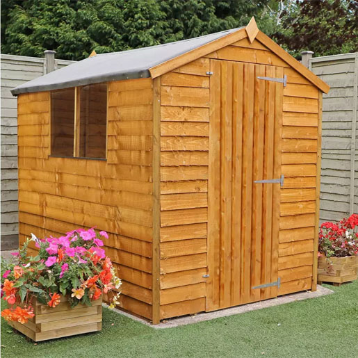 Mercia Wooden 8 x 6ft Overlap Garden Shed