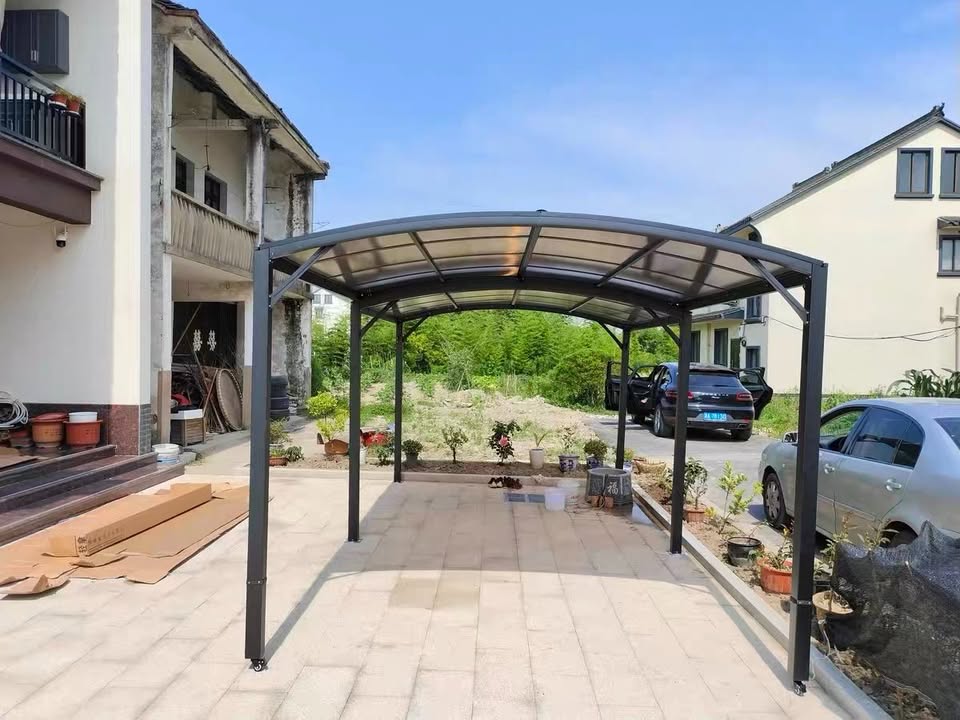 2.9x5.45meter Outdoor awning sliding retractable aluminum PC board