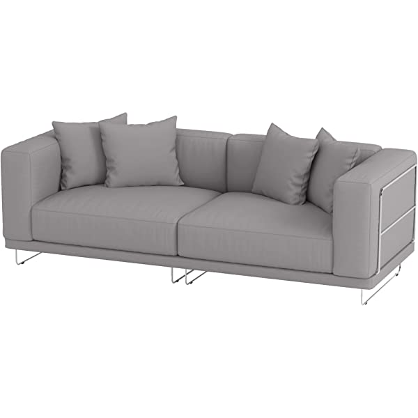 The Durable Cotton Tylosand Three Seat Sofa Cover Replacement is Custom Made Compatible for IKEA Tylosand 3 Seater Sofa Slipcover. (Light Gray)