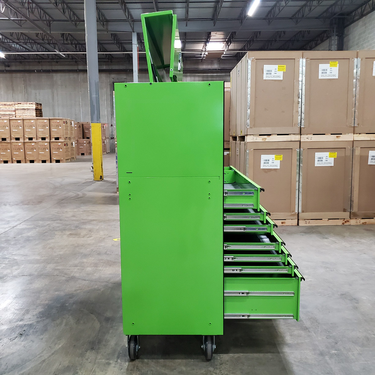 used toolboxShowroom Demo RTB 72 x 25 19 Drawers Roller Cabinet & Hutch Combo C Green-Black