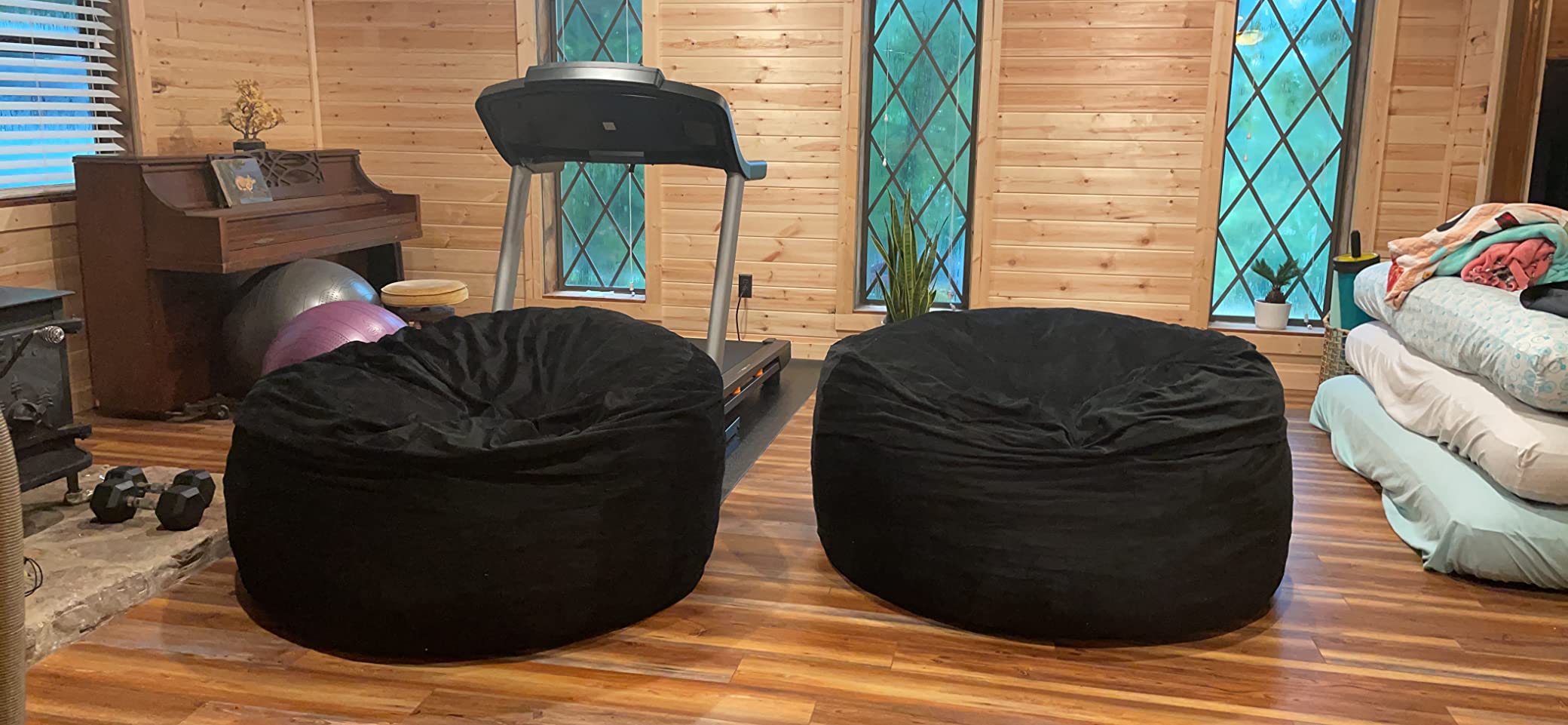 【Furniture】Giant 5' Memory Foam Furniture Bean Bag - Big Sofa with Soft Micro Fiber Cover