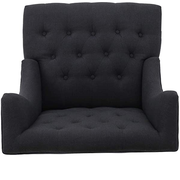 Christopher Knight Home Toddman High-Back Fabric Club Chair, Dark Charcoal