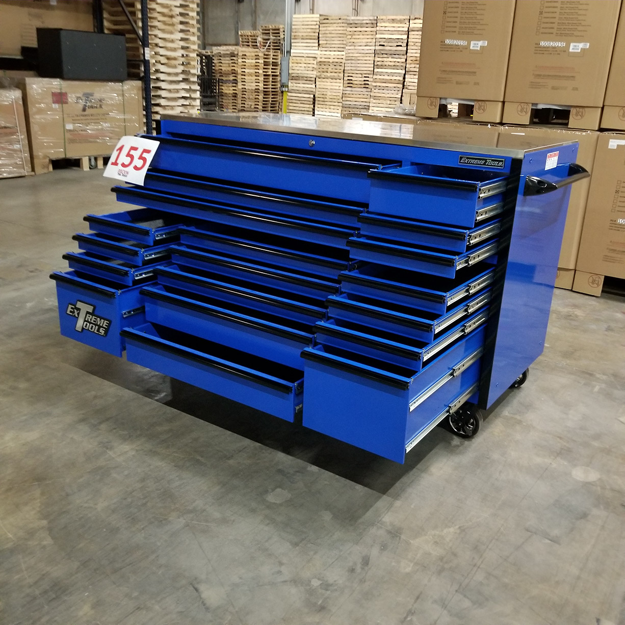 used toolboxScratch & Dent Extreme Tools 72 x 30 19 Drawers Triple Bank Roller Cabinet With Stainless Steel Top C Showroom Demo