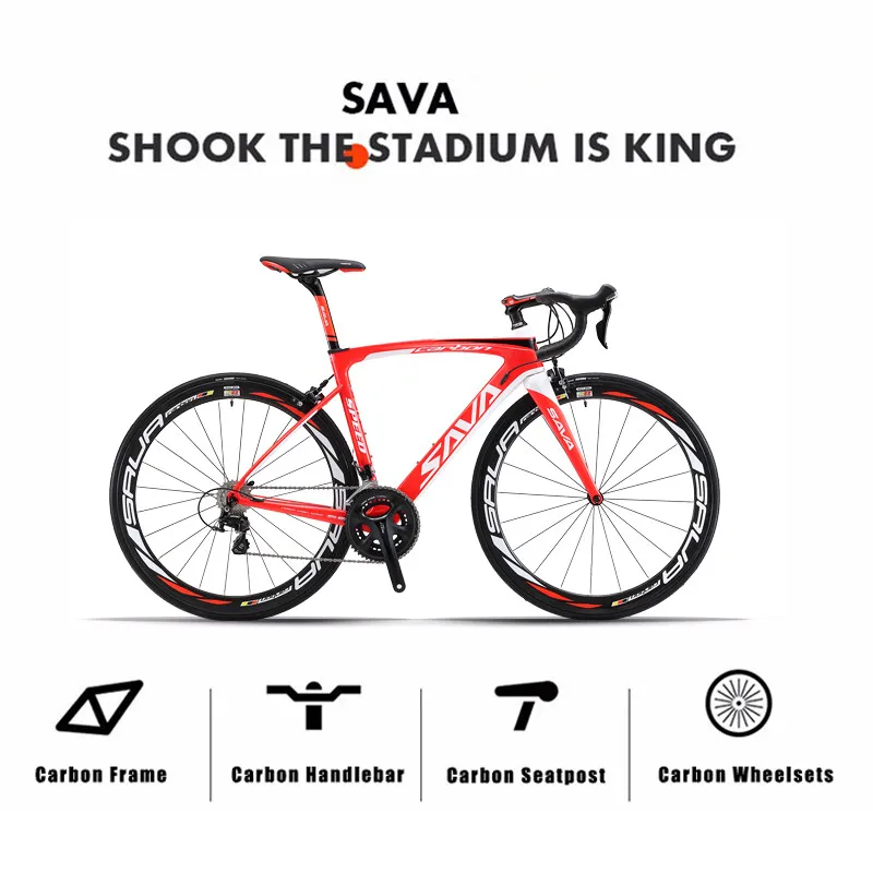 SAVA 6.0 Full Carbon Fiber 22 Speed Shimano 105 Road Racing Bike Bicycle