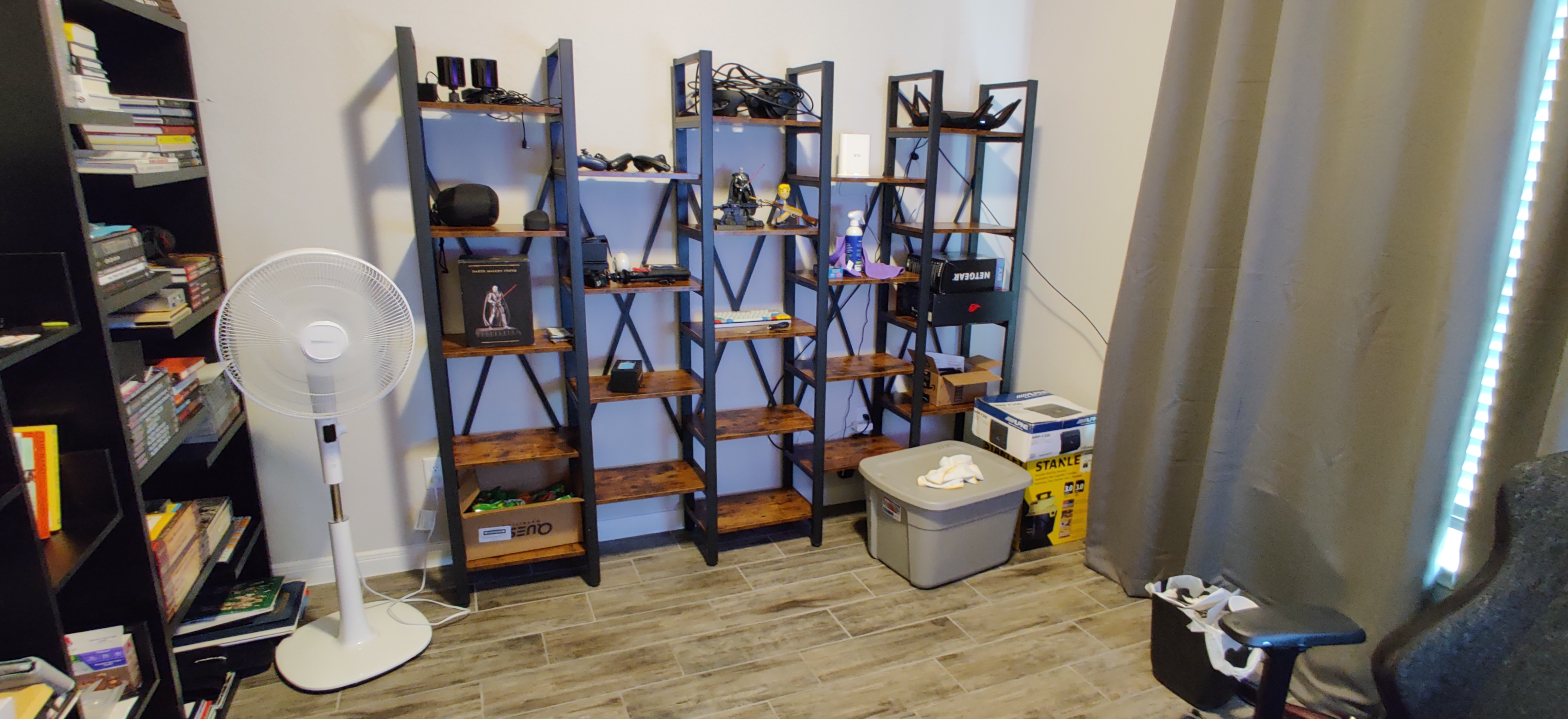 【Furniture】Rustic Super Wide 86 Inch 5 Tier Bookcase with 23 Shelves, 5-Shelf Etagere Large Open Bookshelf