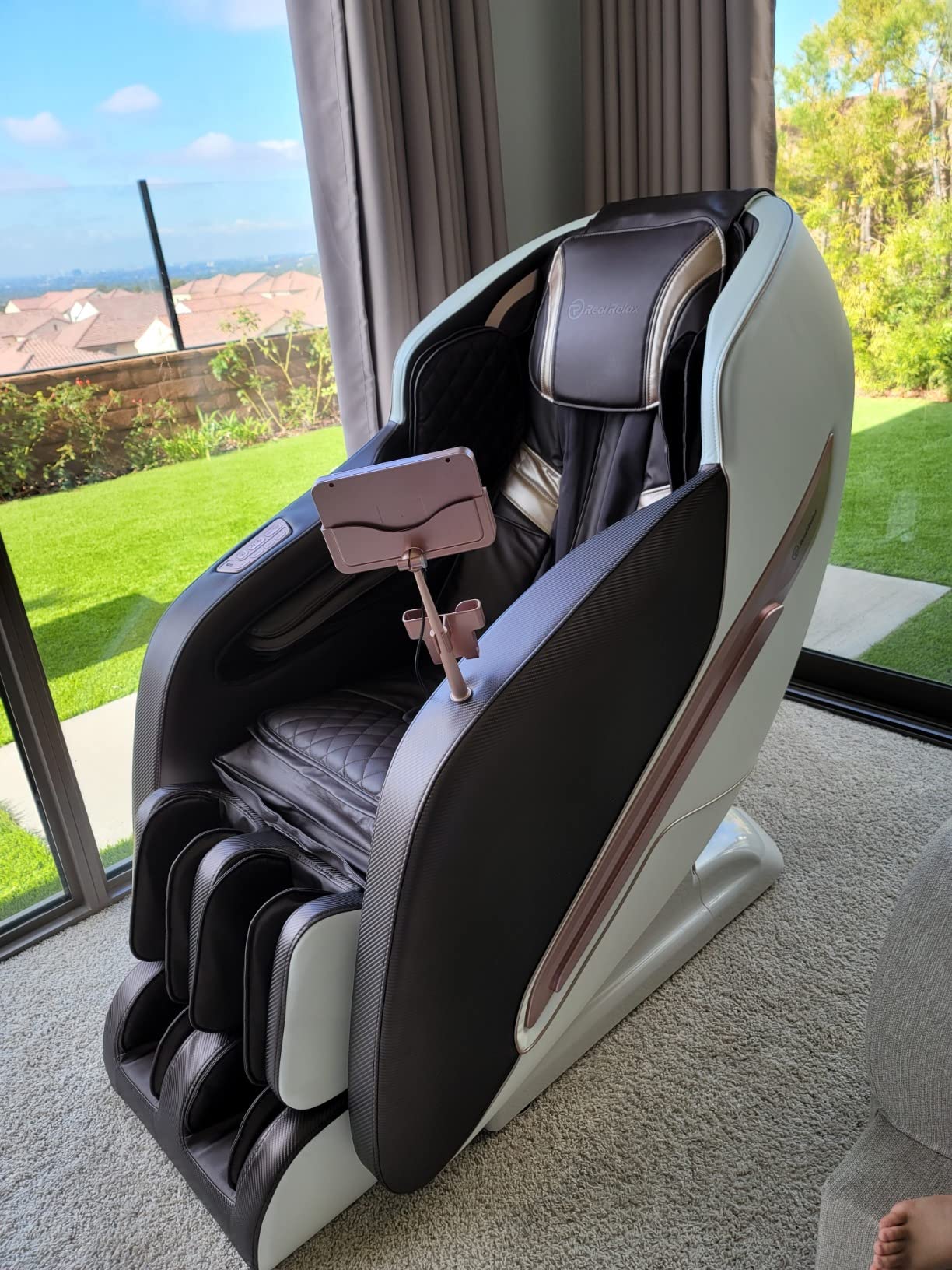 【Furniture】Real Relax Massage Chair, Zero Gravity SL Track Massage Chair, Full Body Shiatsu Massage Recliner